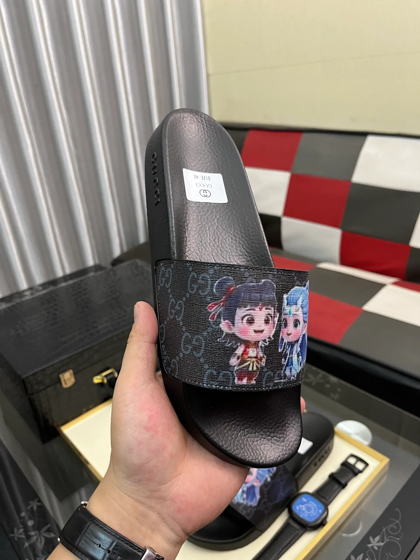 Men's Men's Shoes💰220⌚️⌚️ＧＵＣＣＩ.Gucci.Official website 1:1 popular slippers on sale! Original original material 🩴 SIZE: 38-46 (45.46 non-refundable)